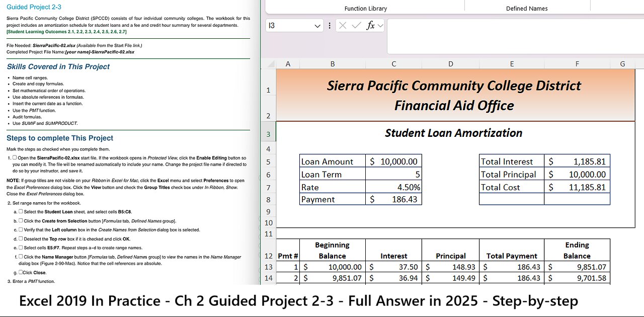 Excel 2019 In Practice - Ch 2 Guided Project 2-3 - Sierra Pacific Community College District (2025)