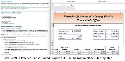 Excel 2019 In Practice - Ch 2 Guided Project 2-3 - Sierra Pacific Community College District (2025)