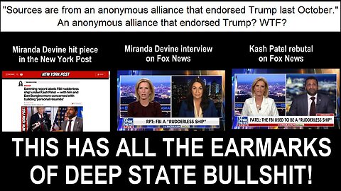 Hit piece on FBI boss Kash Patel and his rebuttal - 12/3/25