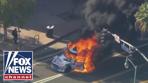 _UNLAWFUL ASSEMBLY__ Cars set on fire in LA as anti-ICE protests continue for 3rd straight day