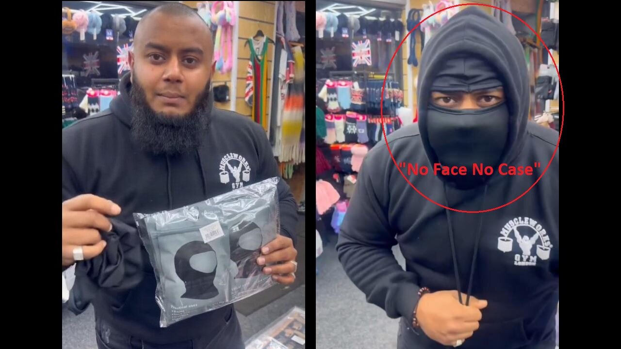 Masked Islamic thugs under message "No Face No Case" roamed London w/ no backlash with cops [OUTLAW MASKS!!!]