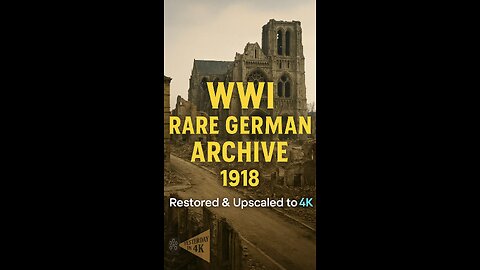 Cathedral in Rubble: 1918 St. Quentin WW1 Destruction Restored in 4K! ⛪🏚️