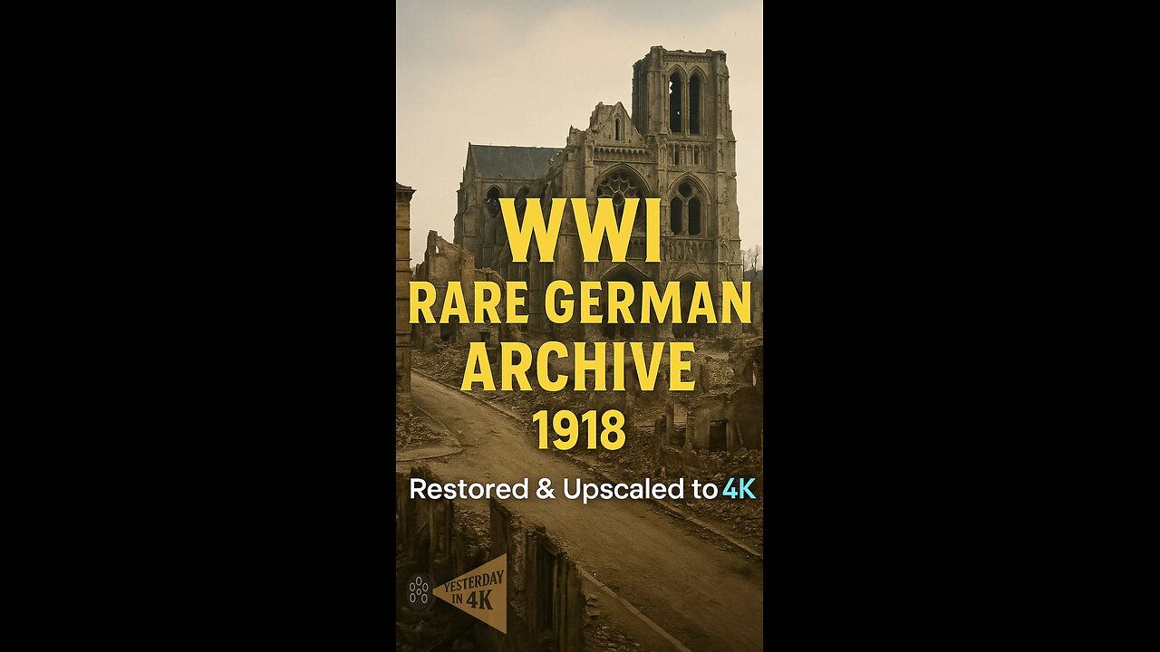 Cathedral in Rubble: 1918 St. Quentin WW1 Destruction Restored in 4K! ⛪🏚️