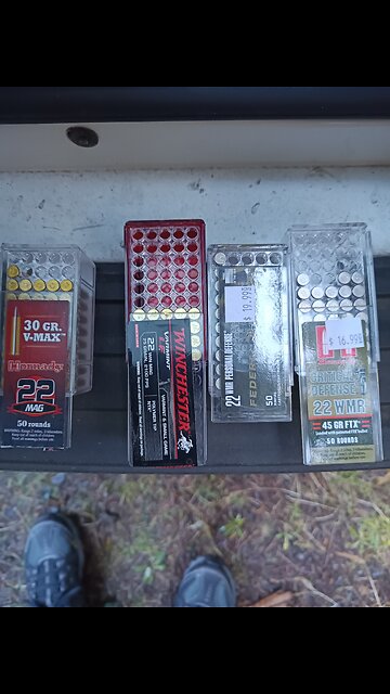 4 different 22 mag ammo brands