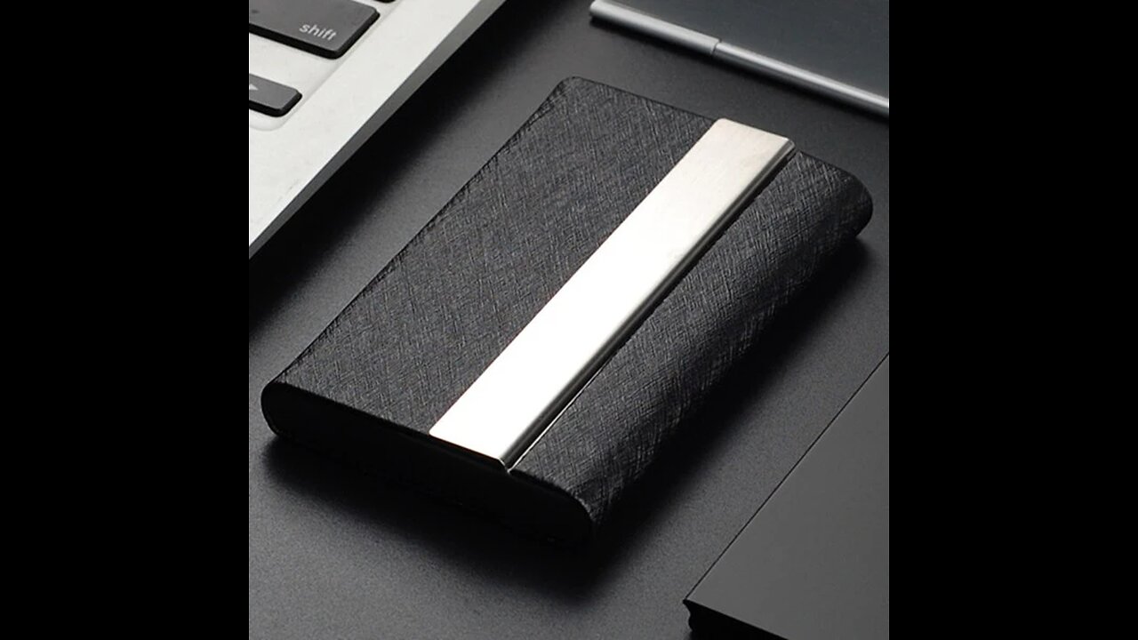 Minimalist Business Card Holder with Magnetic Closure for Men & Women