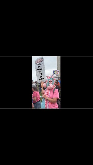 The TV told her to be there? 🤣