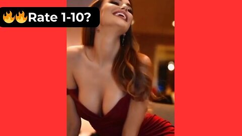 🔥 Rate Her Chest in This Red Dress 1-10? 😍 Supermodel 4K