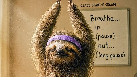 sloth yoga 🦥🧘‍♀️