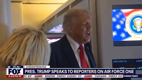 President Trump Gaggles With Press Aboard AF1 Returning From the UK, September 19, 2025