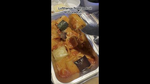 Meal on Lufthansa flight Detroit to Frankfurt