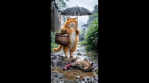 Cat help Lion Beautiful Video 😍