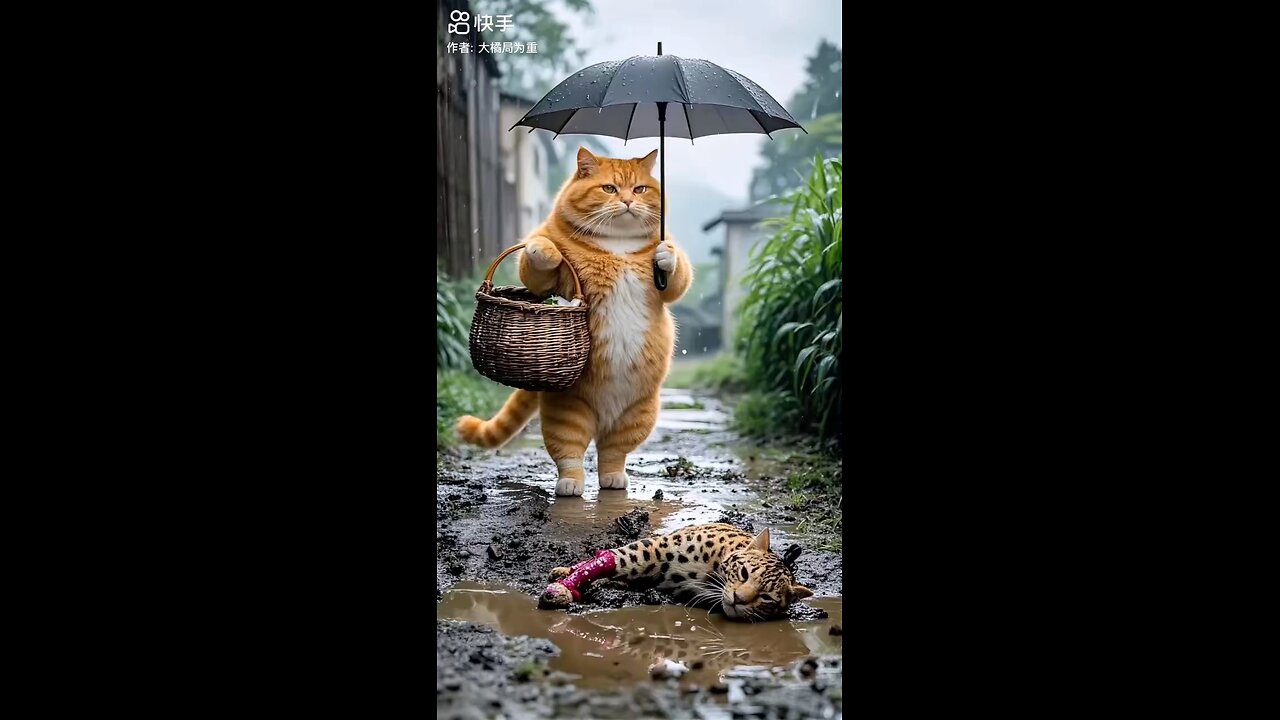 Cat help Lion Beautiful Video 😍