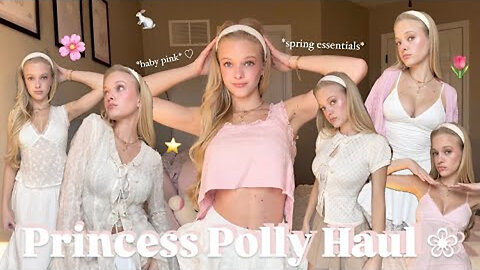 Apartment Girls Teens | Amanda Spring Princess Polly Haul Try On 4K HD