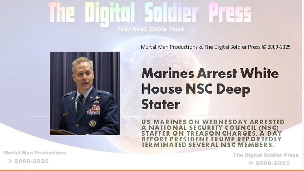 Marines Arrest White House NSC Deep Staters