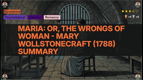 Maria: or, The Wrongs of Woman - Mary Wollstonecraft (1788) Summary
