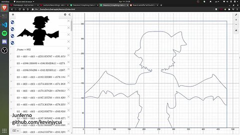Bad Apple!! played on Desmos but it's high quality with Bezier Curves [MVrNn5TuMkY]