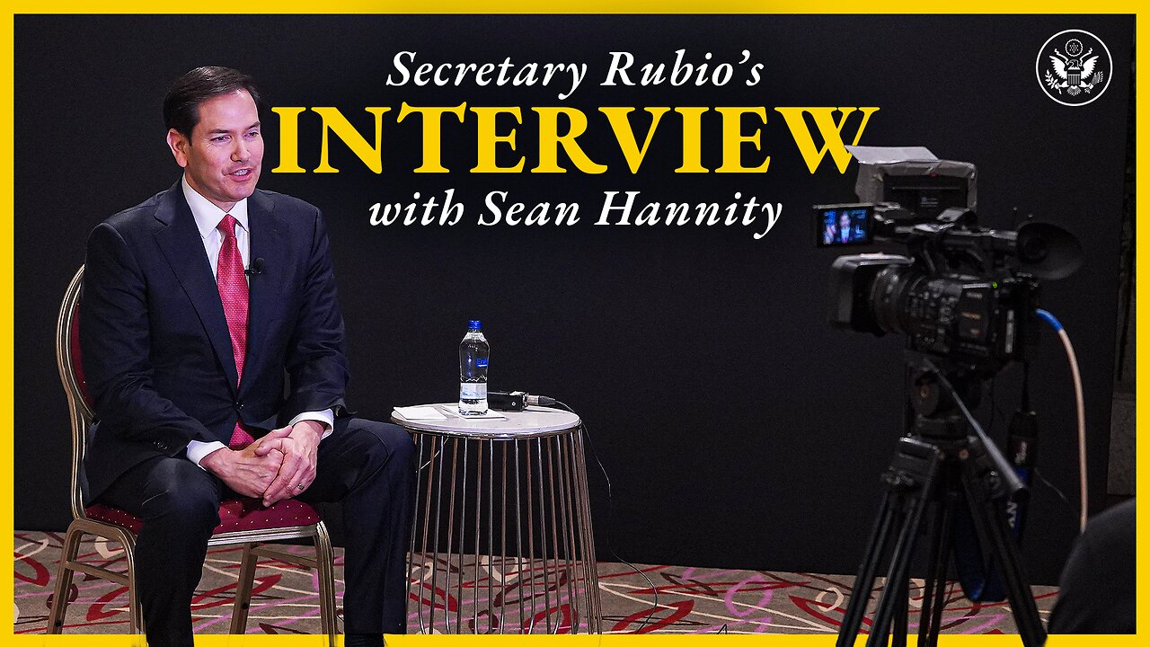 Secretary of State Marco Rubio with Sean Hannity of Fox News