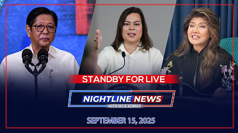 LIVE: SMNI Nightline News with Mj Mondejar & Admar Villando | September 15, 2025, 2025 – Lunes