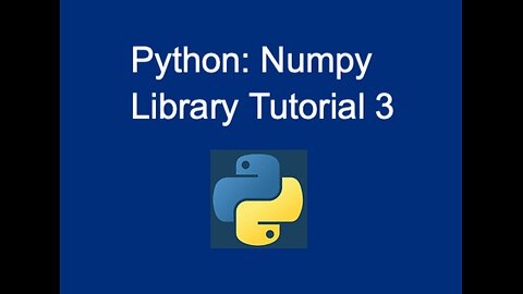 39. Python: NumPy Library Tutorial (3)