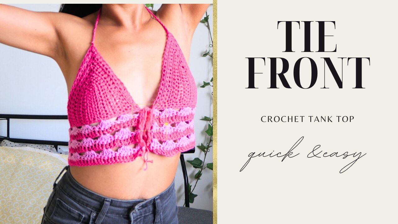 tie front crochet top DIY tutorial