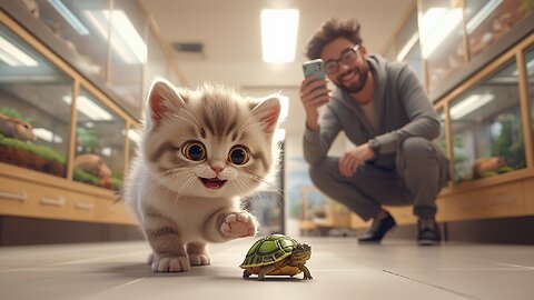 AI Animated Story: Kitten Adopts a Turtle 🐱🐢