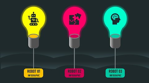 3 Light Bulb Infographic Design with PowerPoint