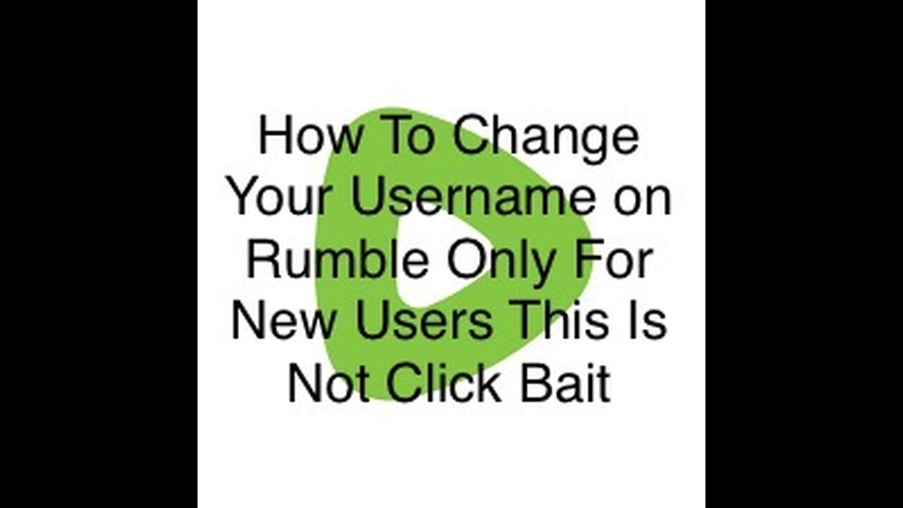 How To Change Your Username On Rumble (2025) Only For New Users THIS IS NOT CLICK BAIT