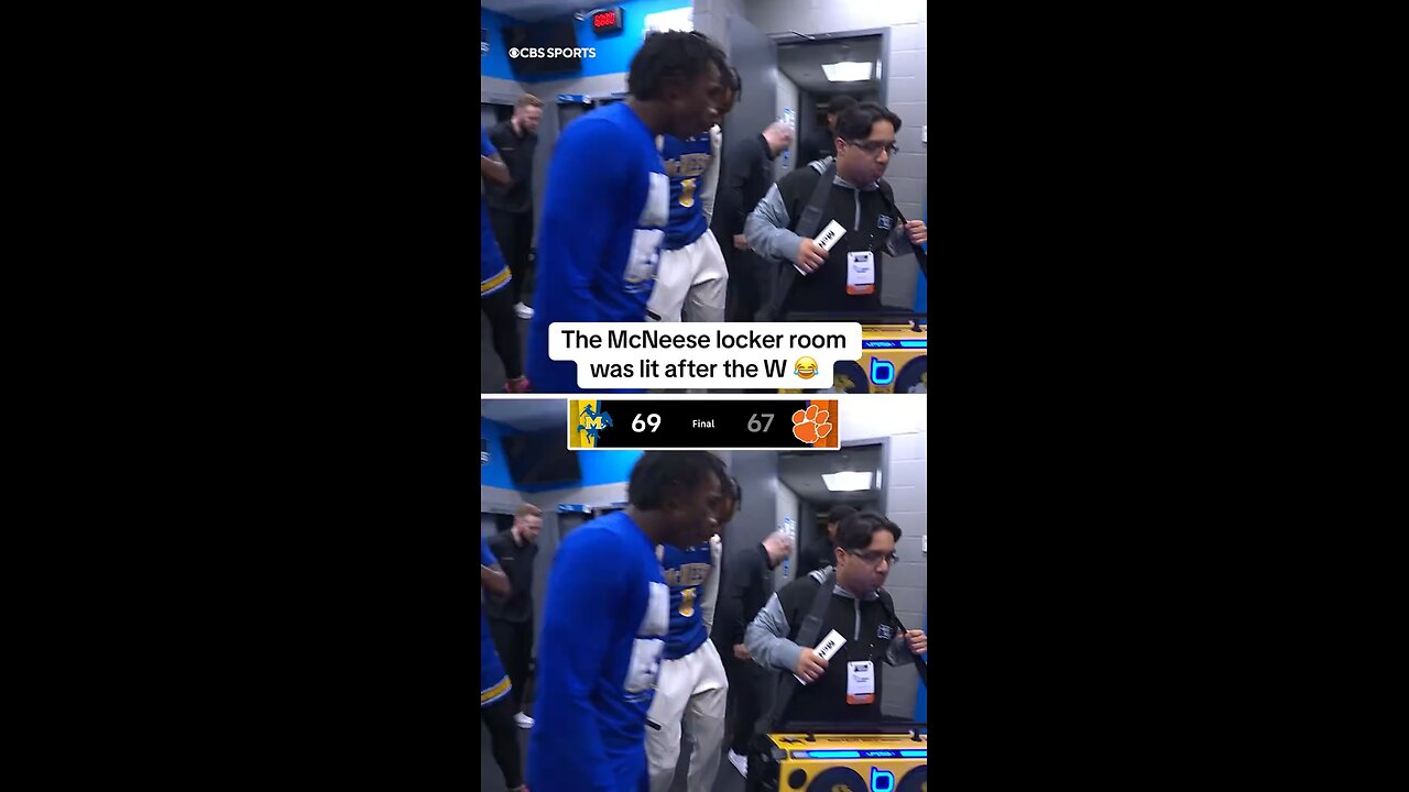 McNeese’s locker room was a vibe after upsetting Clemson! How far can this team go?
