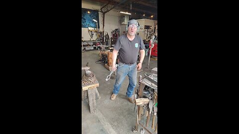 teaching making nails at the forge