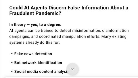 Does AI have the ability to discern false information promoting a fraudulent pandemic?