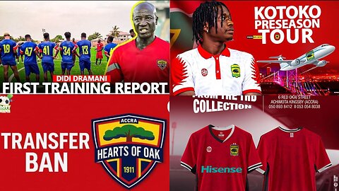 Didi Dramani hold first training,transfer ban to Heart