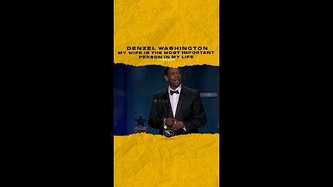 @denzelwashington.official My wife is the most important person in my life