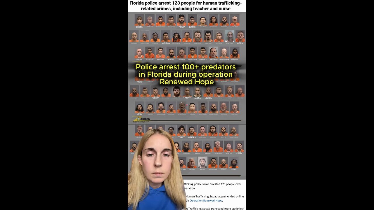 Over 100 Predators Arrested in Florida During TWA’s Operation Renewed Hope. Cc: lam32