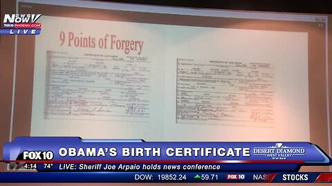 SHERIFF JOE ARPAIO RELEASES NEW INFORMATION 📜 ON BATHHOUSE BARRY'S BIRTH CERTIFICATE❗