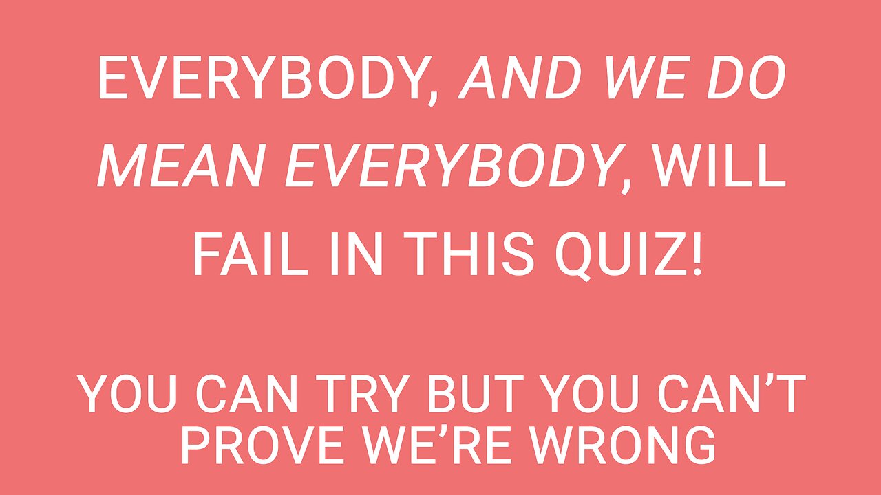 Challenging Knowledge Quiz