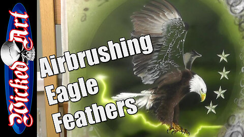 Airbrushing Eagle Feathers