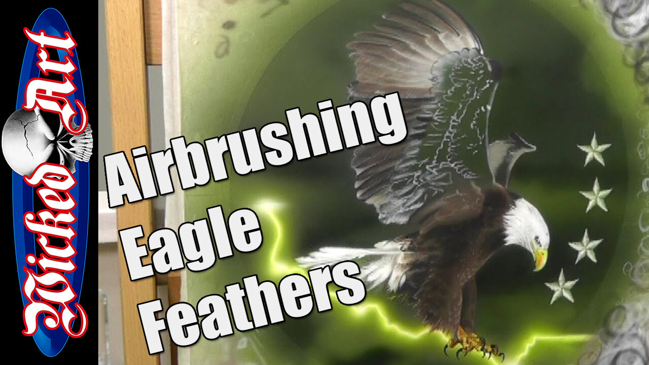 Airbrushing Eagle Feathers