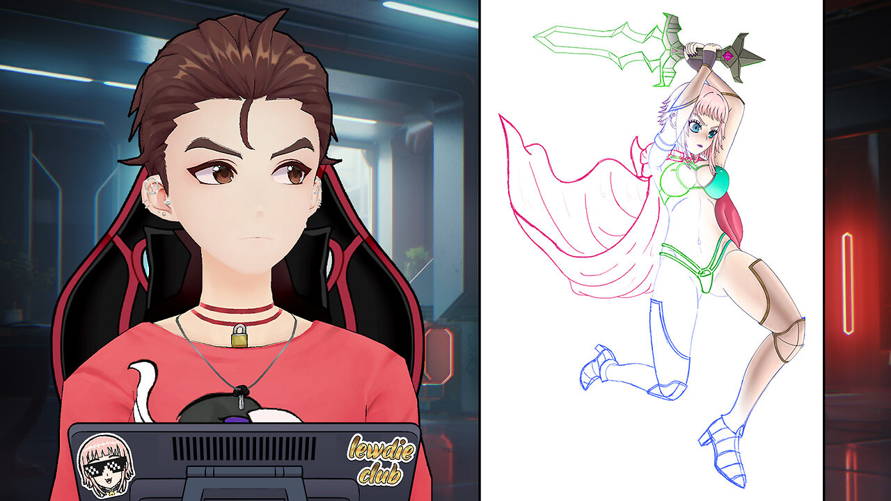 Berserker Momoko – Twitch Art Timelapse ✍️