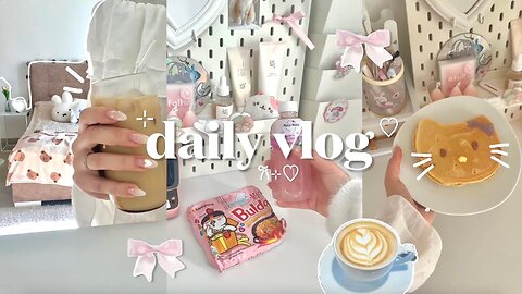 Q/A vlog 🐰aesthetic day in my life, get to know me, how i edit, hello kitty pancakes, skincare, etc.