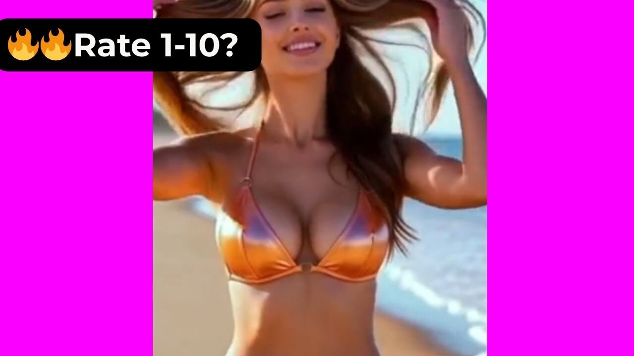 🔥 Rate Her Body in This Bronze Bikini 1-10? 😍 Supermodel 4K
