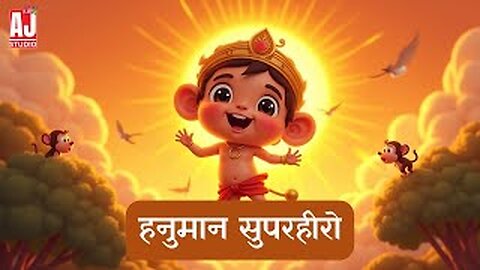 हनुमान सुपरहीरो Song Powerful Hanuman Ji Animated Song for Kids😊