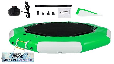 VEVOR Inflatable Water Trampoline 10FT Round Inflatable Water Bouncer with 4-Step Review