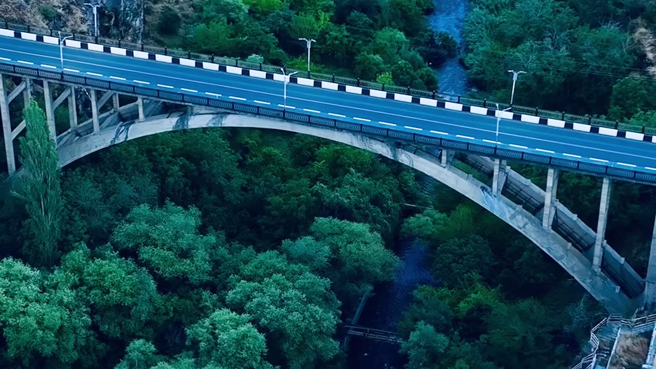 A beautiful bridge in the town of Ashtarak.