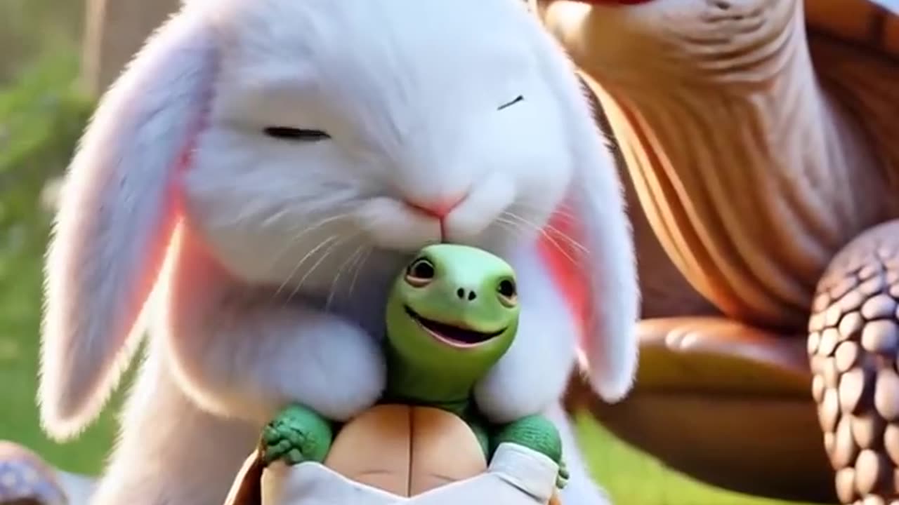 The rabbit cried very sadly, unable