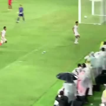 Football Player Falls Into Ditch While Celebrating Goal