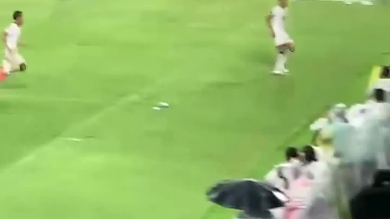 Football Player Falls Into Ditch While Celebrating Goal
