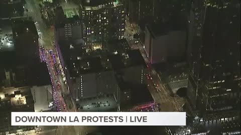 LA Protests Latest - Live over Los Angeles, California