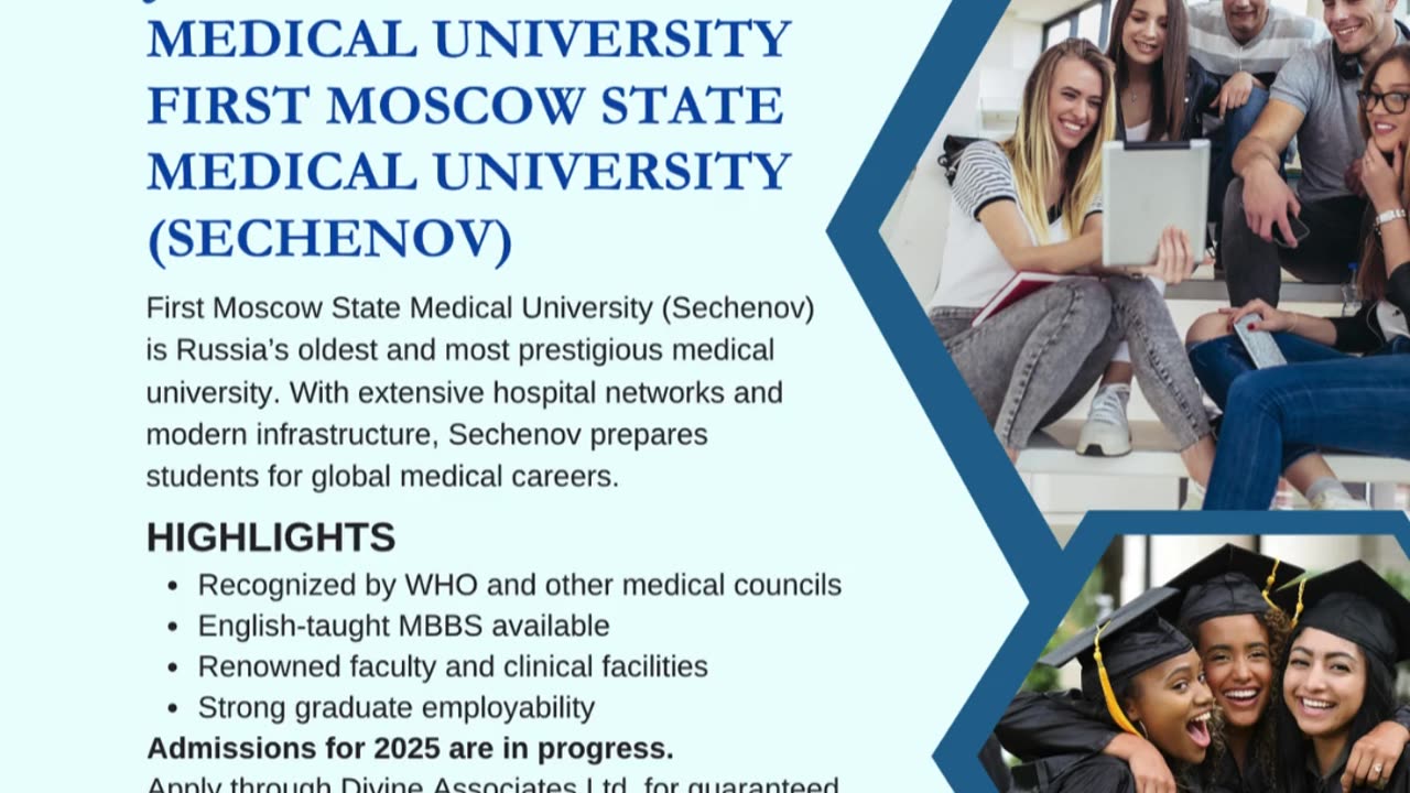 Russia’s Premier Medical University Awaits – Join Sechenov 2025 with Divine Associates