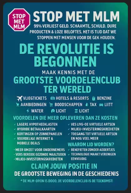 SAVE CLUB - STOP MLM ! - GENIET KORTINGEN & V.I.P. DEALS ! - POSITIONEER NU ! - TOP TEAM ROB BUSER