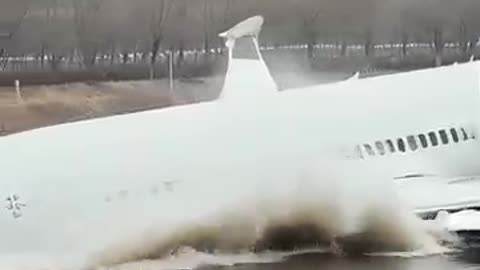 Out-of-Control Civil Airliner Crashes into River – Shocking Incident!